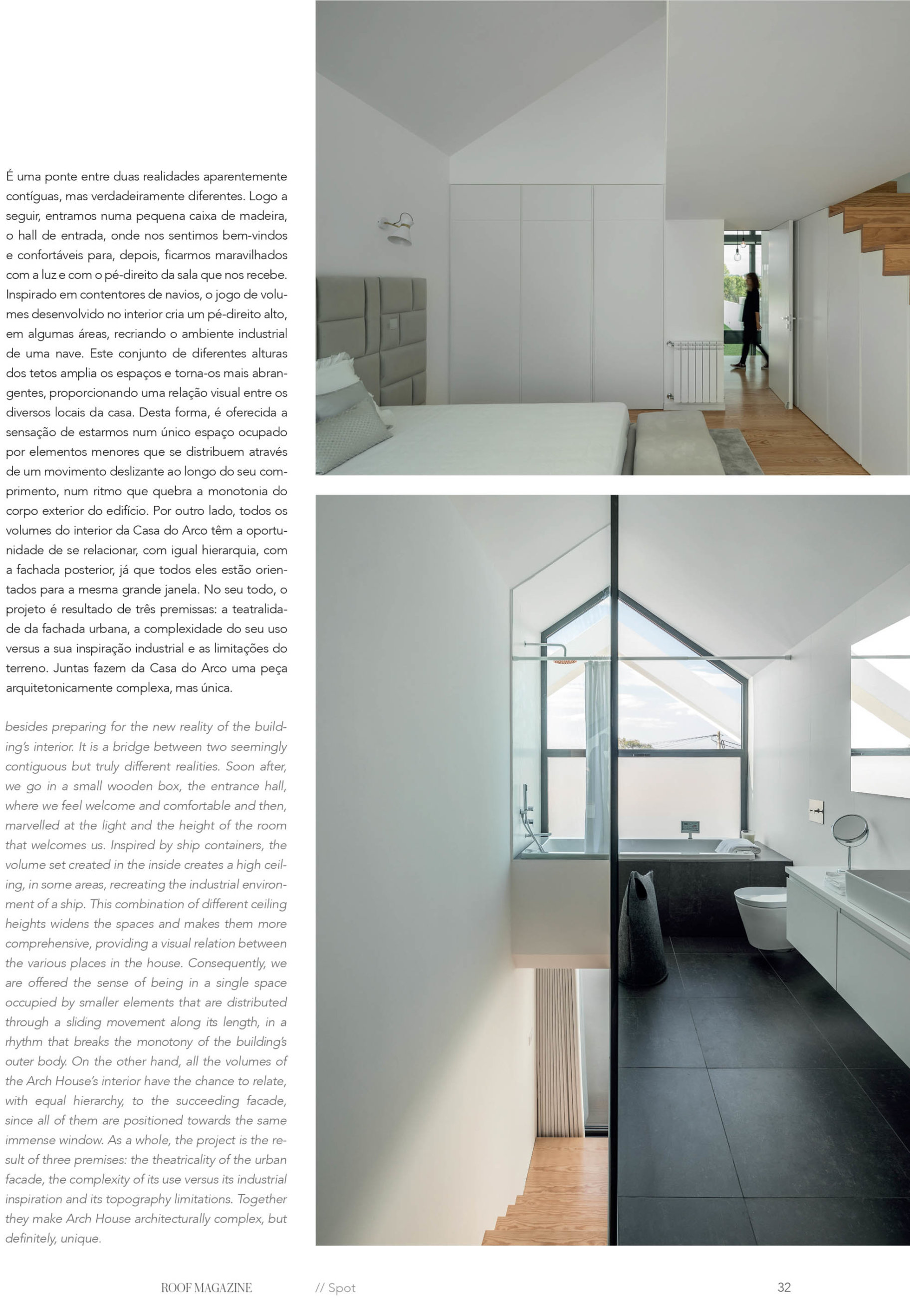 Revista Roof Magazine Publicação Do Projeto Casa Do Arco Do At do fotografo Ivo Tavares Studio