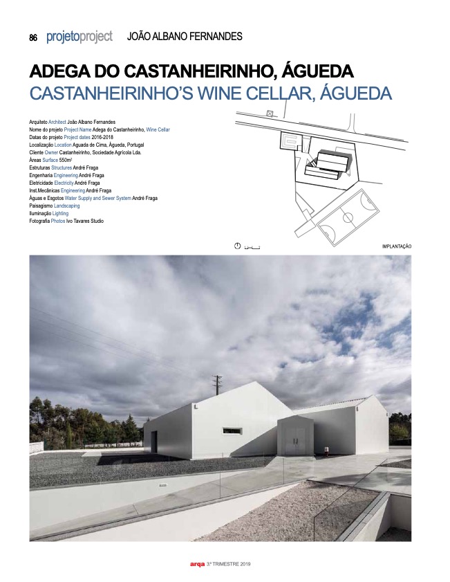 Revista Arqa 135 Arquitecto Joao Albano Adega 1 do fotografo Ivo Tavares Studio