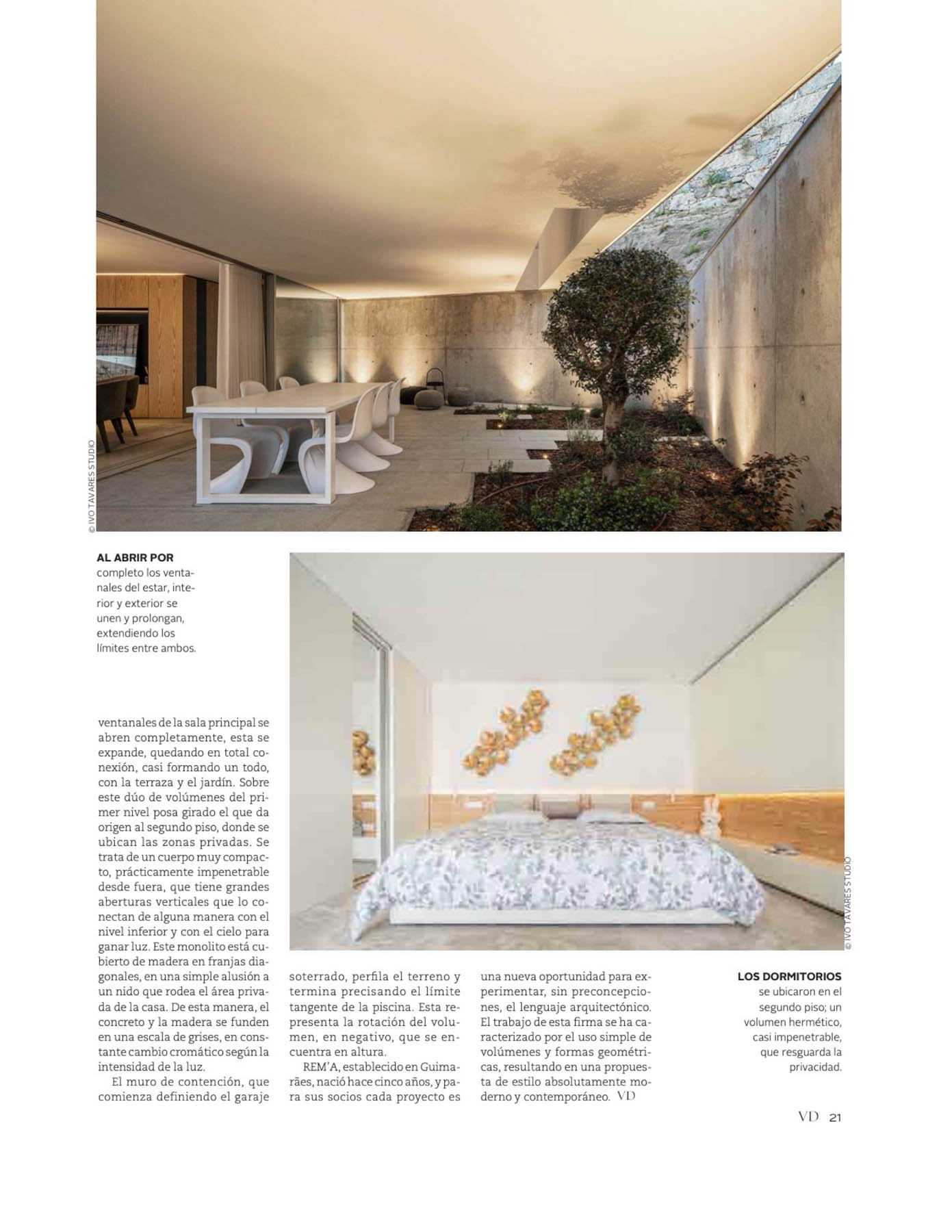 Rem'a Arquitectos com a Casa A de Guimarães na revista VD El Me
