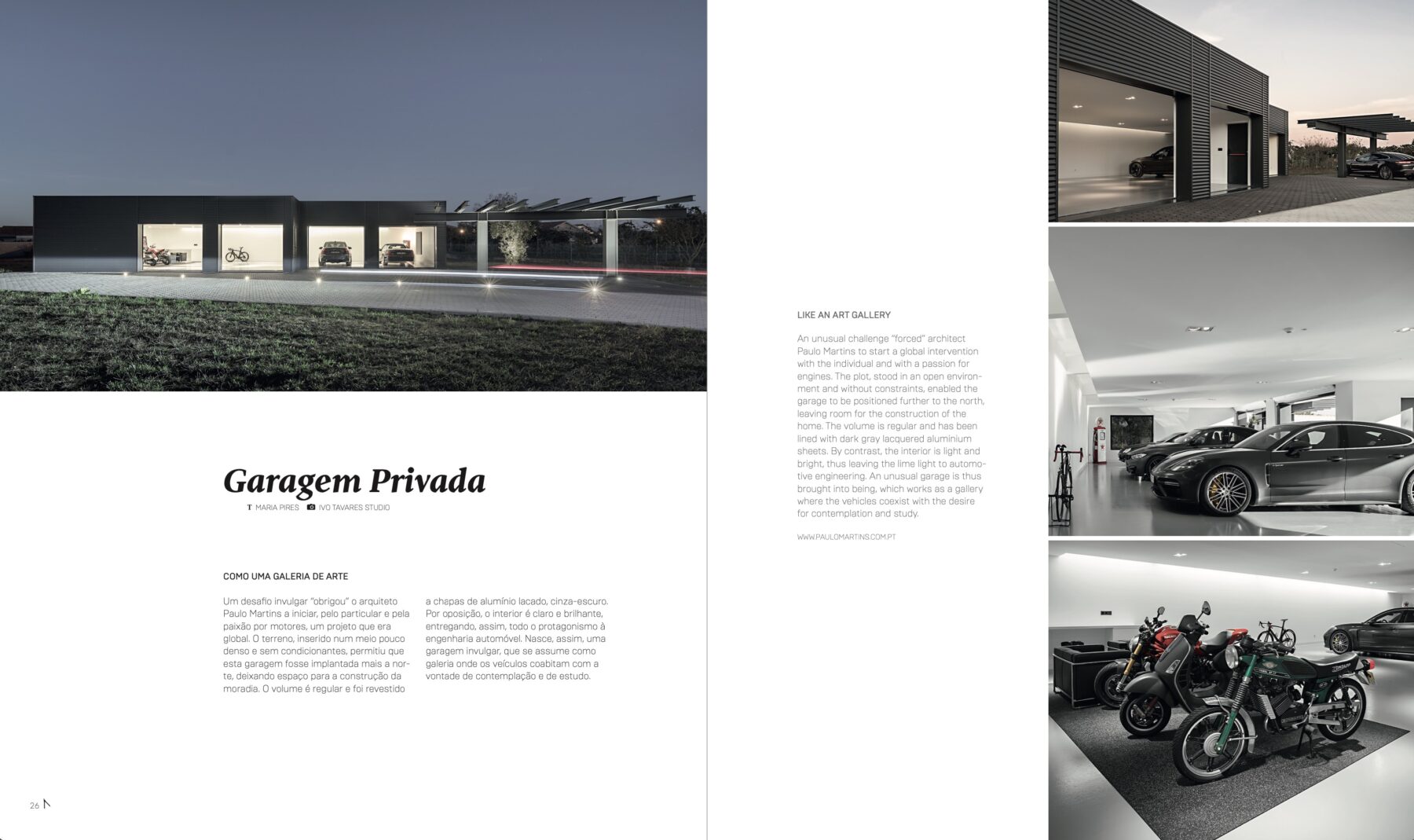 Revista trends magazine 67 publica projecto da Garagem do Arquiteto Paulo Martins