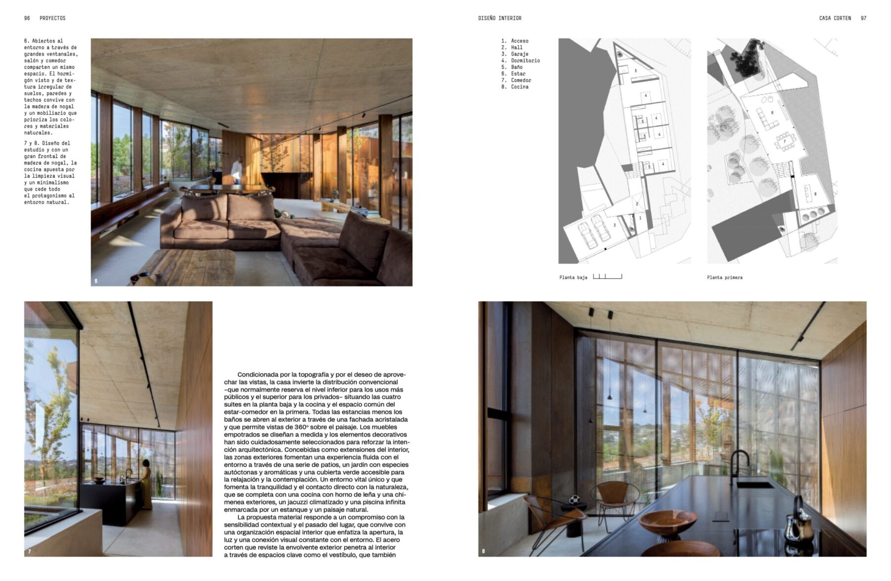 Diseno Interior 390 casa corten do atelier de arquitetura HPA arquitetura e investimentos com fotografias de Ivo Tavares 